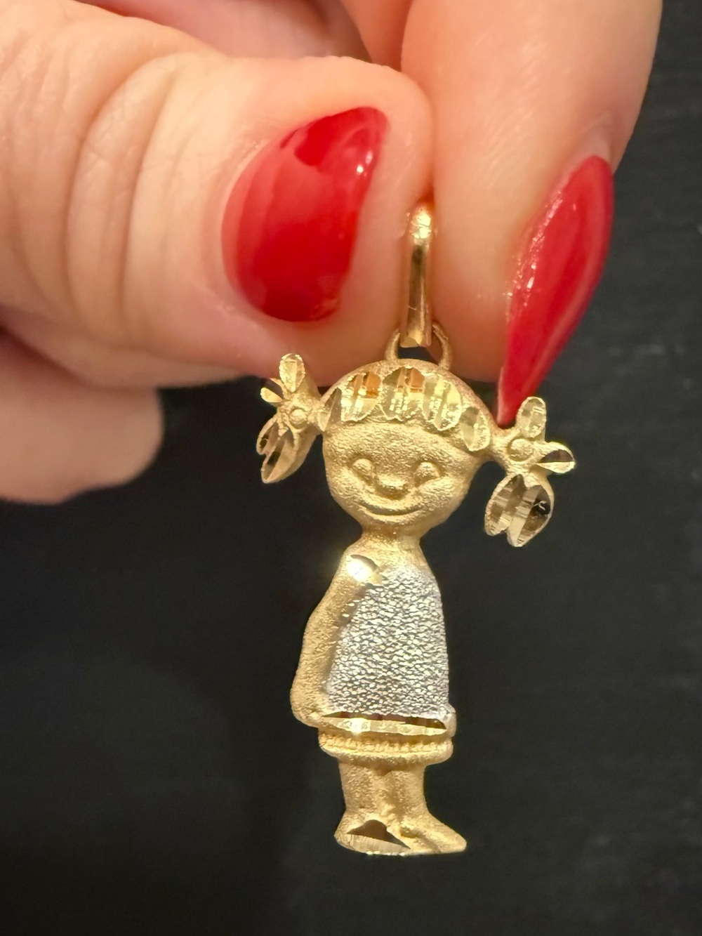 14K Gold Girl Pendant/Charm